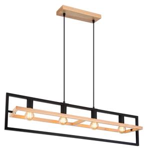 Настольная лампа Globo коричневый, черный, 98/20/150 см