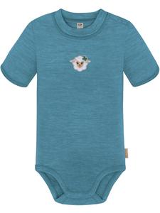 Normani Outdoor Sports Детский боди с короткими рукавами из мериносовой шерсти Tihoi, синего цвета