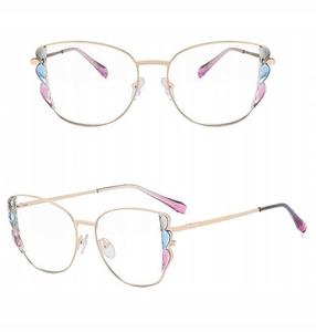 ЗОЛОТЫЕ женские очки с прозрачными линзами для компьютера, гибкая оправа с синим светом и УФ-излучением, inna