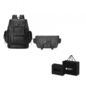 ONRF Стильный черный рюкзак для ноутбука, Black (Combo 1)
