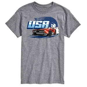 Мужская футболка с принтом USA Hot Wheels, серый