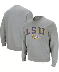 Мужской свитшот LSU Tigers с арочным логотипом Colosseum, серый