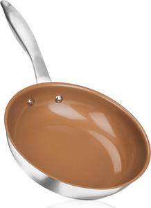 Сковорода Duxtop Ceramic с антипригарным покрытием, 20 см, медный