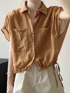 Прозрачные рубашки, блузки, топы Doux Belle, цвет Orange