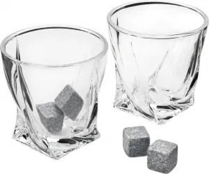 Набор из двух витых стаканов для виски с ледяными камнями The Source