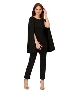 Женский приталенный комбинезон с накидкой Adrianna Papell, черный