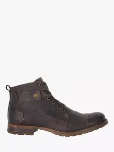 Ботинки Dune Simon Leather Seam Detail Lace Up Ankle, цвет dark brown