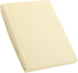 Простыня KUM на подгонке "Простыня из трикотажа премиум-класса" 140-160х200 см, 1 шт., цвет ecru