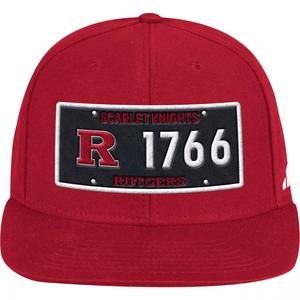 Мужская кепка adidas Scarlet Rutgers Scarlet Knights Founded Snapback