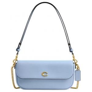 COACH Сумка через плечо из телячьей кожи среднего размера женская синяя