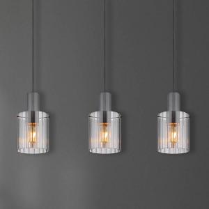 Подвесной светильник Globo Lighting Tulivar Typ A, дымчатое стекло / железо - 3-х ламповый