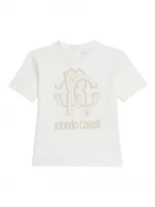 Футболка RC Monogram Roberto Cavalli Junior, белый