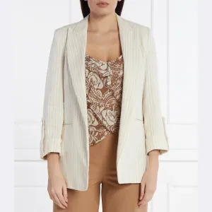 Элегантный жакет свободного кроя с добавлением белья Liu Jo, бежевый