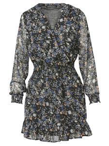 Короткое платье KOROSHI Kleid mit langen ärmeln, черный