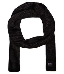 Шарф в рубчик Ugg с добавлением шерсти, черный