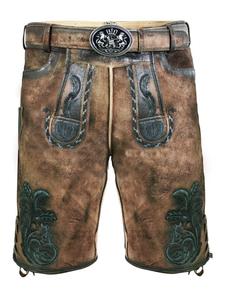 Короткие кожаные брюки Florian's Wild Bowl темно-коричневого цвета Edelnice