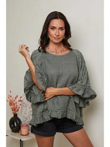 Блузка Le Monde du Lin, хаки