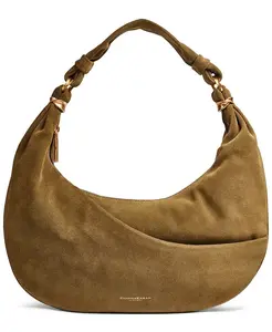 Габардиновая замшевая сумка через плечо Donna Karan New York, зеленый