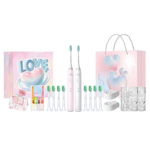 Электрическая зубная щетка для взрослых Sonic, мини-насадка, мягкие щетинки для защиты десен HX2421 True Love Set PHILIPS, белый