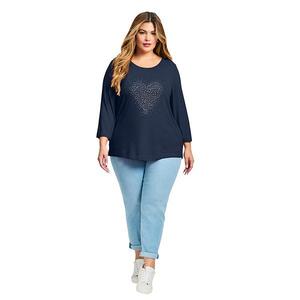 Топ с сердечком для женщин plus size Avenue, Navy