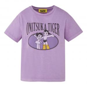 (WMNS) Футболка с короткими рукавами и принтом Onitsuka Tiger x Astro Boy, фиолетовый цвет