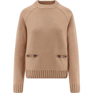 Свитер Horsebit с вязкой GUCCI, коричневый