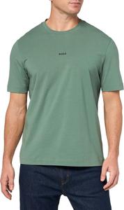 Мужская хлопковая футболка BOSS с логотипом на груди, стандартного кроя, Cucumber Green
