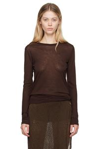 Бамбуковая футболка с длинным рукавом из лиоцелла Baserange, цвет tactile