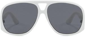 Большие женские солнцезащитные очки-пилот, модные градиентные оттенки, защита от УФ-излучения UV400; мужские модные зеленые и розовые солнцезащитные очки 6201 Melrose, White