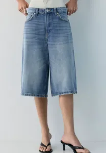 Джинсовые шорты с низкой посадкой Pull&Bear, Dark Blue