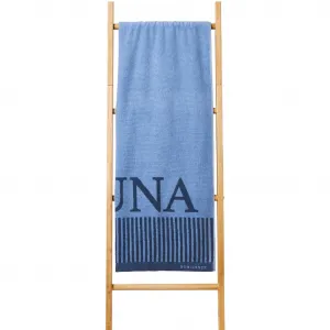 Полотенце для сауны Рим из окрашенного в пряжу, мягкого хлопкового фротте. Сделано в соответствии с экологическими стандартами. Schiesser, голубой