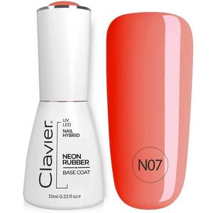 Роскошная неоновая каучуковая основа, разноцветная каучуковая основа N07 Red Rainbow, 10 мл Clavier