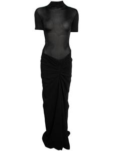 Платье со сборками Christopher Esber, черный