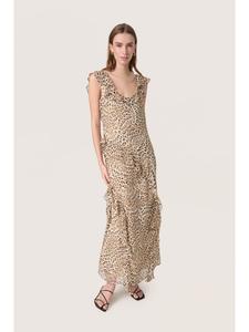 Soaked in Luxury Платье SLANAY, женственного силуэта, с леопардовым принтом