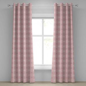 Занавеска с люверсами Abakuhaus Geometrisch 2 шт, 280x245x0,5 см, светло-розовый