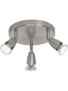 Светодиодный прожектор Amalfi круглый, на 3 лампы, в железном корпусе  Brilliant, Eisen