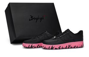 Nike Кроссовки для скейтбординга Air Force 1, унисекс, низкие, черные/розовые