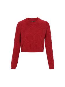 Женский свитер бордового цвета faina