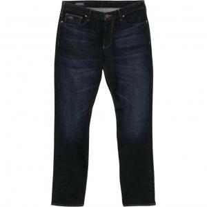 Джинсы прямого кроя с логотипом EMPORIO ARMANI, индиго