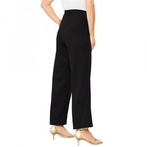 Женские брюки больших размеров Roaman с широкими загибами и широкими штанинами Roaman's, черный