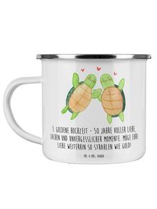 Кружка с надписью 50 лет свадьбы на белом фоне Mr. & Mrs. Panda