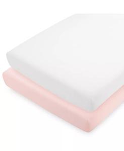 Простыня для кроватки из микрофибры, упаковка из 2 шт Bare Home, розовый