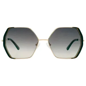 Женские солнцезащитные очки с градиентным коричневым рисунком и бабочками GF0387 32F 57 Guess Factory