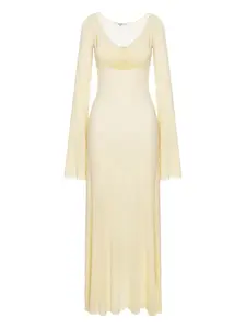 Макси-платье Nina с расклешенными деталями Manuri, нейтральный
