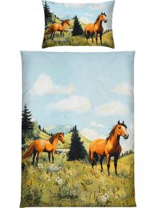 Детское постельное белье с перфорацией в сине-зеленом цвете Erwin Müller, 100 x 135 см + 40 x 60 см