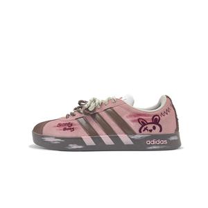 Adidas VL COURT 2.0 Pink Clay Graffiti Rabbit износостойкие и легкие низкие кеды для скейтбординга унисекс коричневый розовый