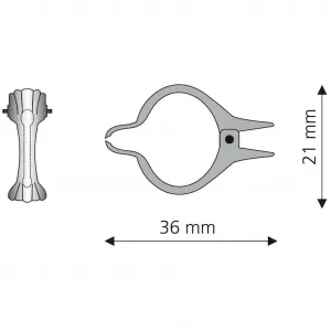 Декоративная зажим для штор для карнизов Ø 12 мм Liedeco, серебристый