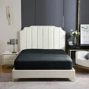 Простыня атласная на резинке 140 х 200 + 30 см, черная, разные цвета Spod Igły i Nitki