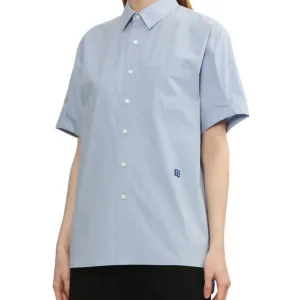 Alexander Wang Футболка Women's Blue Pointed Collar Moderate Others