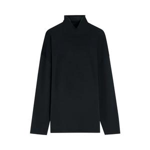 Футболка Lemaire Relaxed Mock Neck T-Shirt, Black